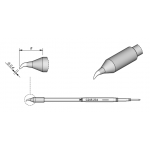 C245-234 (.04mm X 8mm) JBC Tools Bent Soldering Cartridge