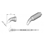 C245-946 (2.2 x1mm x 9mm) JBC Tools Bent Soldering Cartridge