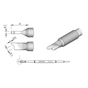 C210012 JBC Tools Soldering Cartridge Mini-Wave Tip for Fine Pitch Applications