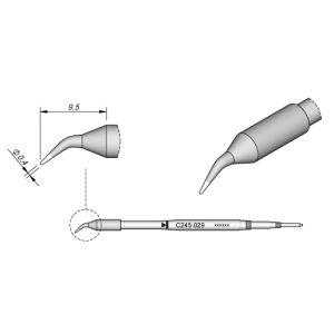 C245-029 (0.4mm x 9.5mm) JBC Tools Bent Series Soldering Cartridge