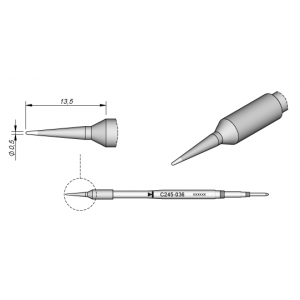 C245-036 (0.5mm x 13.5mm) JBC Tools Conical Soldering Cartridge