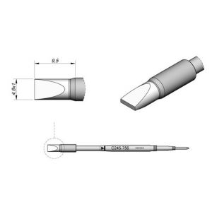 C245-756 (4.8x1.0mm x 9.5mm) JBC Tools Chisel Soldering Cartridge