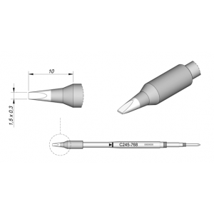 C245-768 (1.5x0.3mm x 10mm) JBC Tools Chisel Soldering Cartridge