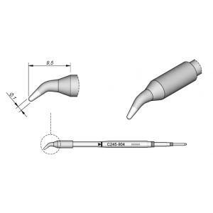 C245-904 (1.0mm x 9.5mm) JBC Tools Bent Cartridge