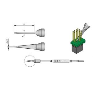 C245-764 (1.0mm x 0.1mm) JBC Tools Bent Soldering Cartridge