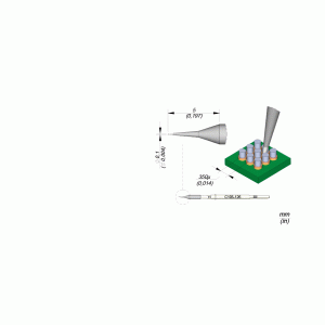 JBC Tools C105-126 Chisel JBC Tip for the NA-1A (0.1 ) C105 cartridges are the smallest of the JBC range.